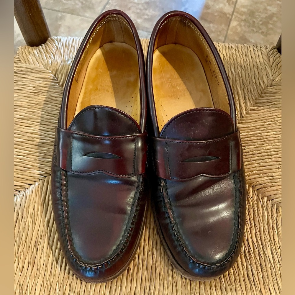 Frye Men's Classic Vintage 1980’s Brown Burgundy Penny Loafers Size 8 slip on